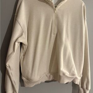 Fabletics Cream Zip-Up Jacket